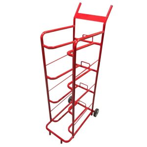 EXHIBIDOR 4 GARRAFONES CON RUEDAS